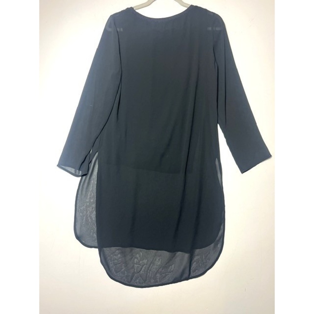 Soft Surroundings Black High Low Layered Tunic Top Long Sleeve Small 27756 - Picture 2 of 8